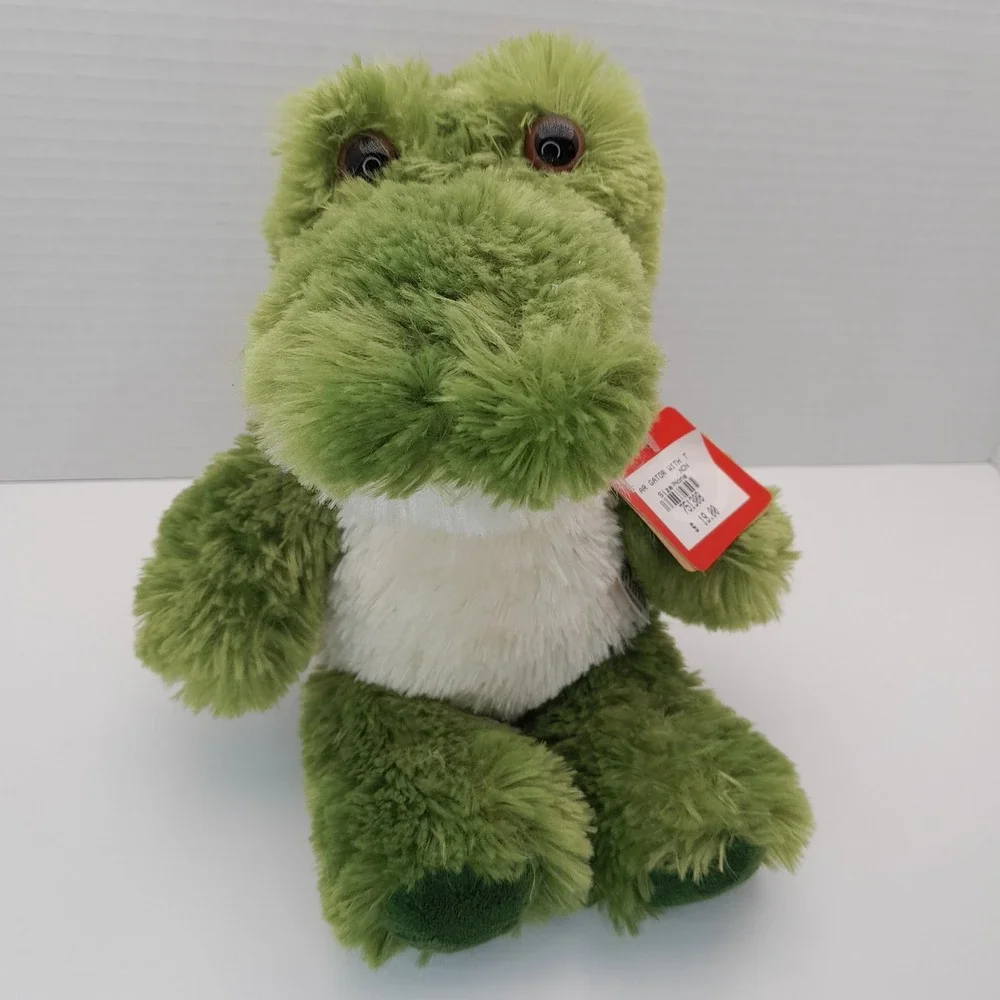 Aurora World Green Alligator Plush Stuffed Animal Shaggy Gator 9 Inch 751308